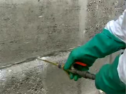 Injection dans les murs